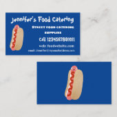 Cute grappige hotdog Weiner cartoon Visitekaartje (Voorkant / Achterkant)