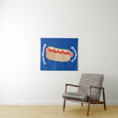 Cute grappige hotdog Weiner cartoon Wandkleed (In Situ (horizontaal))
