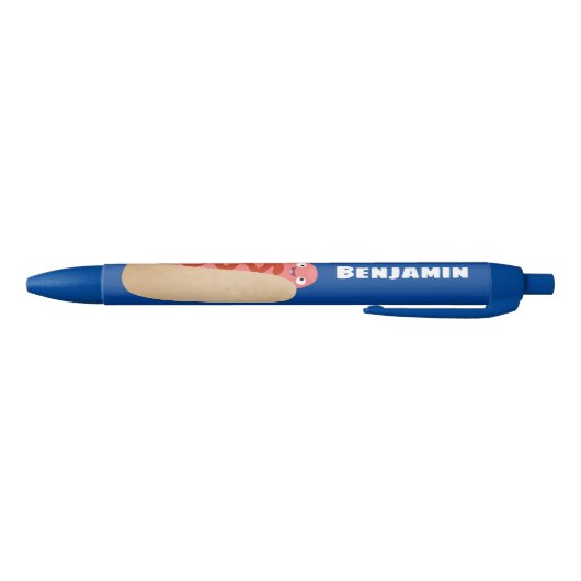 Cute grappige hotdog Weiner cartoon Zwarte Inkt Pen (Bodem)