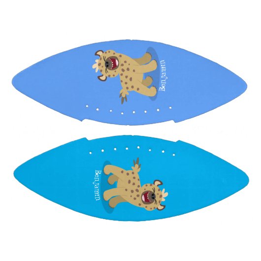 Cute grappige hyena lachende cartoon illustratie american football (Panelen)