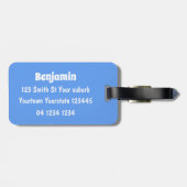 Cute grappige hyena lachende cartoon illustratie bagagelabel (Achterkant horizontaal)