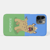Cute grappige hyena lachende cartoon illustratie Case-Mate iPhone case (Achterkant (horizontaal))