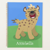Cute grappige hyena lachende cartoon illustratie planner (Voorkant)