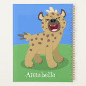 Cute grappige hyena lachende cartoon illustratie planner (Achterkant)