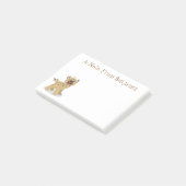 Cute grappige hyena lachende cartoon illustratie post-it® notes (Schuin)