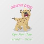 Cute grappige hyena lachende cartoon illustratie raamsticker (Vel)
