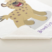 Cute grappige hyena lachende cartoon illustratie sherpa deken (3/4)