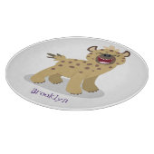 Cute grappige hyena lachende cartoon illustratie snijplank (Hoek)