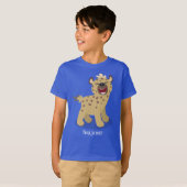 Cute grappige hyena lachende cartoon illustratie t-shirt (Voorkant volledig)