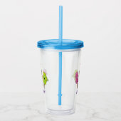 Cute grappige ijsjes cartoon trio acryl drinkbeker (Rechts)