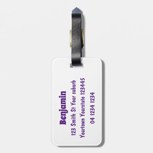 Cute grappige ijsjes cartoon trio bagagelabel (Achterkant verticaal)