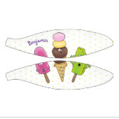 Cute grappige ijsjes cartoon trio basketbal (Panelen)