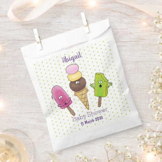 Cute grappige ijsjes cartoon trio bedankzakje (Geknipt)
