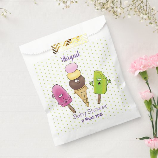 Cute grappige ijsjes cartoon trio bedankzakje (Gezegeld)