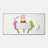 Cute grappige ijsjes cartoon trio bureaumat (Keyboard & Muis)