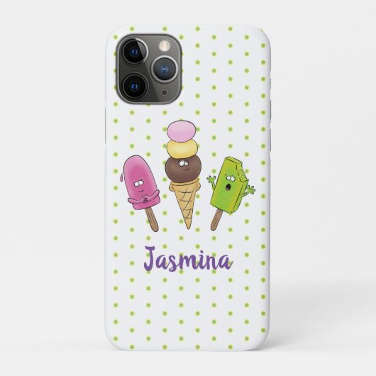 Cute grappige ijsjes cartoon trio Case-Mate iPhone case (Achterkant)