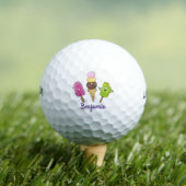 Cute grappige ijsjes cartoon trio golfballen (Insitu Shirt)