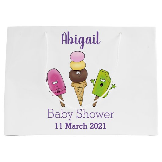 Cute grappige ijsjes cartoon trio groot cadeauzakje (Voorkant)