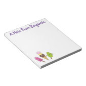 Cute grappige ijsjes cartoon trio notitieblok (Schuin)