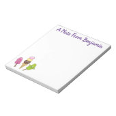 Cute grappige ijsjes cartoon trio notitieblok (Linkerzijde)