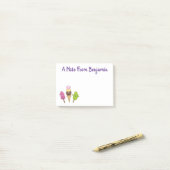 Cute grappige ijsjes cartoon trio post-it® notes (Op bureau)