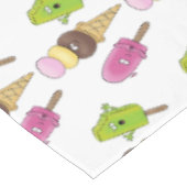 Cute grappige ijsjes cartoon trio tafelkleed (Gekanteld)