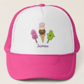 Cute grappige ijsjes cartoon trio trucker pet (Voorkant)