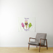 Cute grappige ijsjes cartoon trio wandkleed (In Situ (horizontaal))