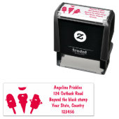 Cute grappige ijspopsikel cartoon  zelfinktende stempel (In situ)