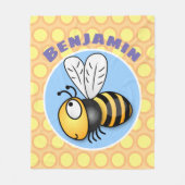 Cute grappige illustratie van bijen cartoon fleece deken (Voorkant)