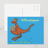 Cute grappige kangaroo- en koalas-cartoon briefkaart (Voorkant / Achterkant)