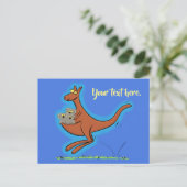 Cute grappige kangaroo- en koalas-cartoon briefkaart (Staand voorkant)