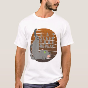 Cute grappige kat die yoga doet. grappig yoga-desi t-shirt