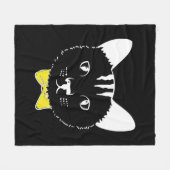 Cute grappige kat fleece deken (Voorkant (Horizontaal))