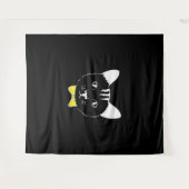 Cute grappige kat wandkleed (Voorkant (horizontaal))