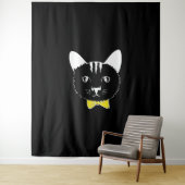 Cute grappige kat wandkleed (In situ)