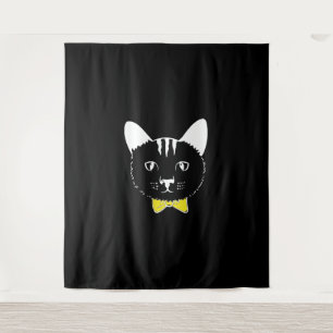 Cute grappige kat wandkleed