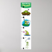 Cute grappige kikker cartoon growth chart poster (Voorkant)
