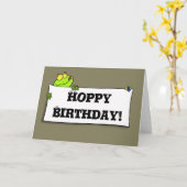 Cute grappige kikkerbroekkaart kaart (Gele Bloem)