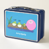 Cute grappige kikkers bubblegum cartoon illustrati (Achterkant)