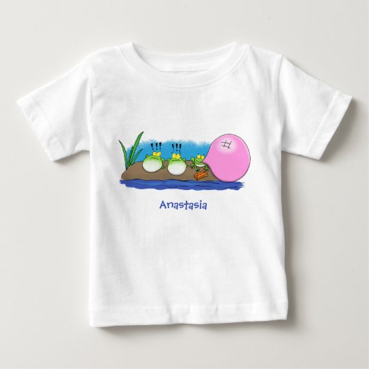 Cute grappige kikkers bubblegum cartoon illustrati (Voorkant)