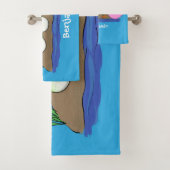 Cute grappige kikkers bubblegum cartoon illustrati bad handdoek (Insitu)