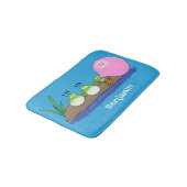 Cute grappige kikkers bubblegum cartoon illustrati badmat (Gekanteld)