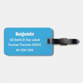 Cute grappige kikkers bubblegum cartoon illustrati bagagelabel (Achterkant horizontaal)