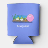 Cute grappige kikkers bubblegum cartoon illustrati blikjeskoeler (Voorkant)