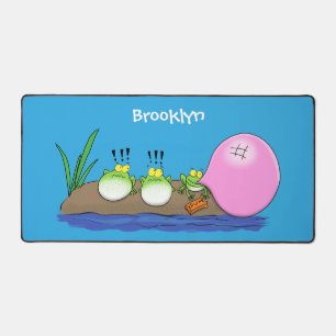 Cute grappige kikkers bubblegum cartoon illustrati bureaumat