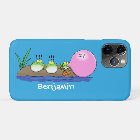 Cute grappige kikkers bubblegum cartoon illustrati Case-Mate iPhone case (Achterkant (horizontaal))