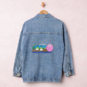 Cute grappige kikkers bubblegum cartoon illustrati denim jacket (Hangar)