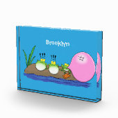 Cute grappige kikkers bubblegum cartoon illustrati fotoblokken (Rechts)