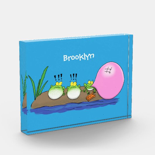 Cute grappige kikkers bubblegum cartoon illustrati fotoblokken (Links)